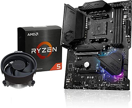 Micro Center AMD Ryzen 5 5600X Desktop Processor 6-core Up to 4.6GHz Unlocked with Wraith Stealth Cooler Bundle with MSI MPG B550 Gaming Plus ATX Gaming Motherboard (AMD AM4, DDR4, PCIe 4.0, M.2)