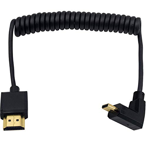 Micro HDMI to Standard HDMI Coiled Cable
