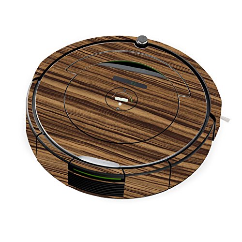 MightySkins Skin Compatible with iRobot Roomba 690 Robot Vacuum - Dark Zebra Wood | Protective, Durable, and Unique Vinyl Decal wrap Cover | Easy to Apply, Remove, and Change Styles | Made in The USA