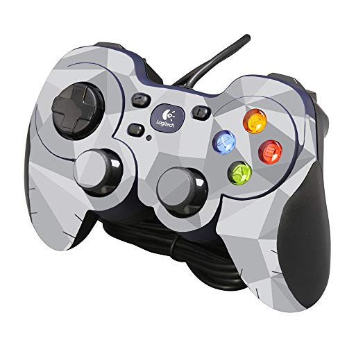 MightySkins Skin Compatible with Logitech Gamepad F310 - Gray Polygon | Protective, Durable, and Unique Vinyl Decal wrap Cover | Easy to Apply, Remove, and Change Styles | Made in The USA