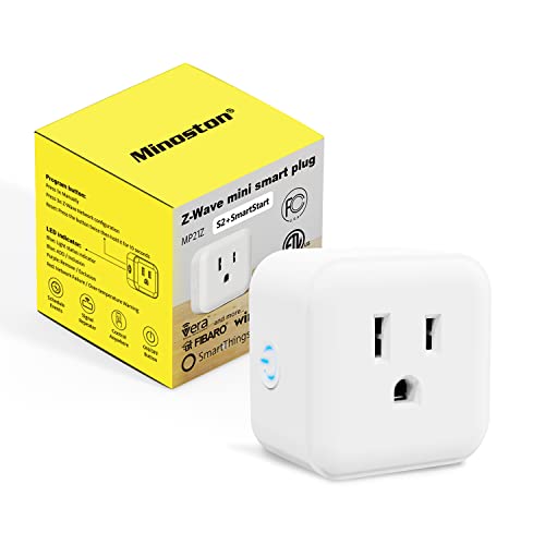 Minoston Z-Wave Plus Outlet - Compact Plug-in Socket for Smart Home Control