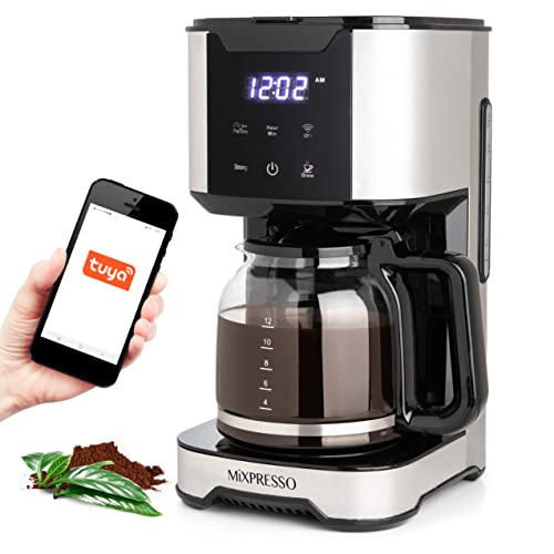 Mixpresso 12-Cup Drip Coffee Maker With LCD Touch Display & Wifi