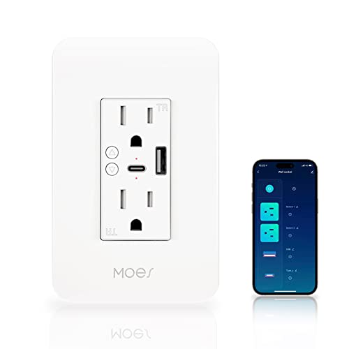 MOES Smart USB Wall Outlet Receptacle
