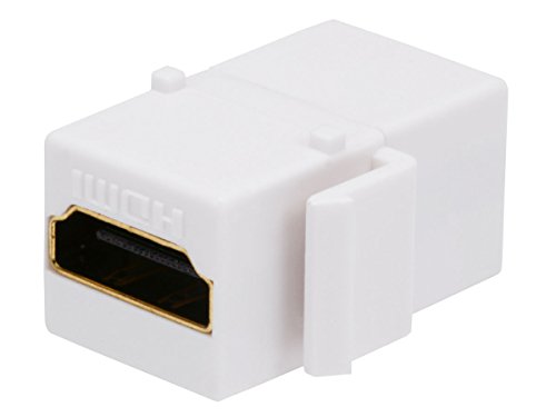 Monoprice 106852 Keystone Jack HDMI Female to Female Coupler Adapter, White