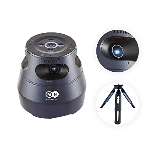 Monotakou 1080P 360 Webcam with AI Voice/Face/Figure Capturing Conference Room Camera