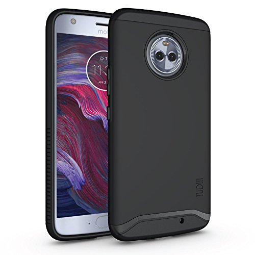 Moto X4 Case, Slim-Fit Heavy Duty [Merge] Extreme Protection/Rugged but Slim Dual Layer Case for Motorola Moto X4 / Android One Moto X4 (Matte Black)
