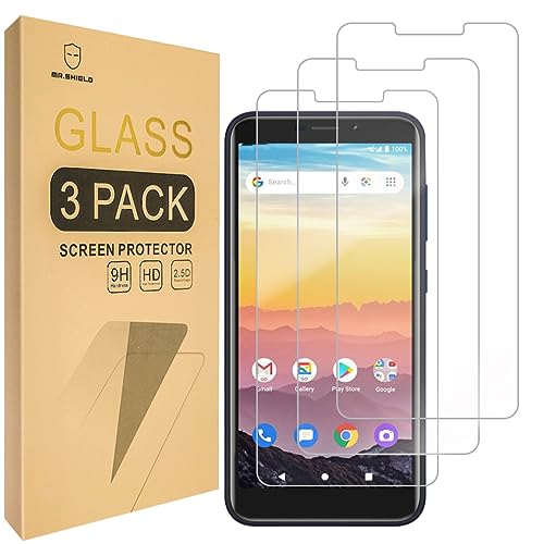 Mr.Shield [3-Pack] Designed For AT&T Calypso/AT&T Calypso 2 / Cricket Debut/Cricket Vision 3 [Tempered Glass] [Japan Glass with 9H Hardness] Screen Protector with Lifetime Replacement