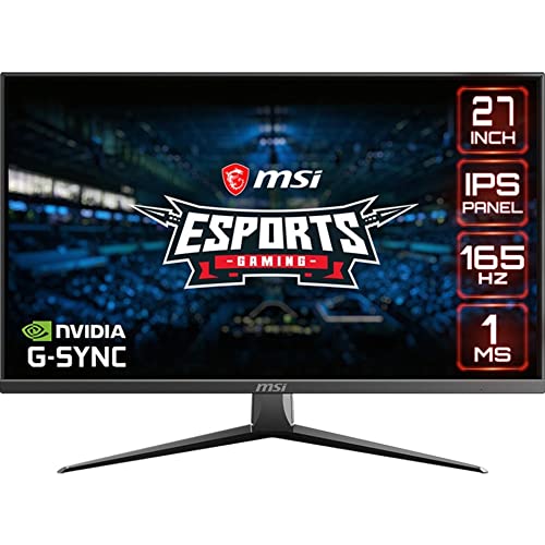 MSI MAG2732, 27" Gaming Monitor, 1920 x 1080 (FHD), IPS, 1ms, 165Hz, G-Sync Compatible, HDR Ready, HDMI, Displayport, Tilt