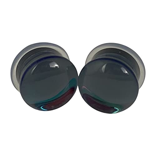 Mystic Metals Iridescent Smokey Glass Single Flare Plugs