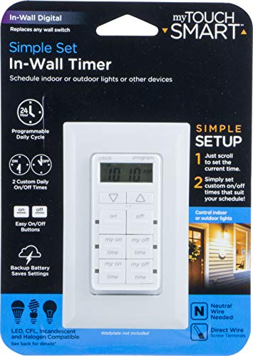 myTouchSmart In-Wall Timer with Programmable Buttons and LED Indicators