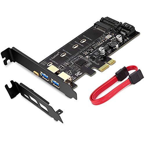 MZHOU PCI-E to USB 3.0 Expansion Card with M.2 SATA III SSD Support