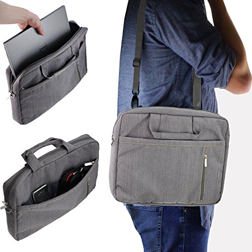 Navitech 17” Grey Laptop Bag with Shoulder Strap