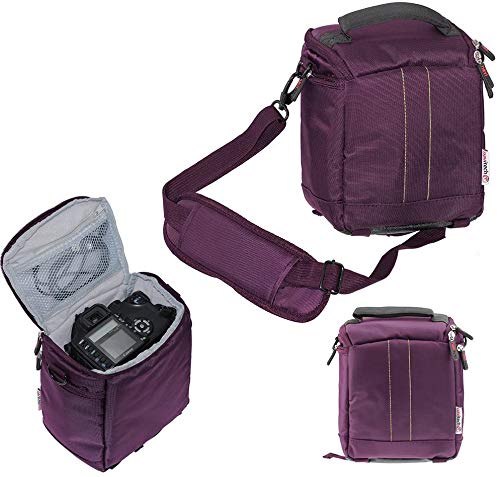 Navitech Purple DSLR SLR Camera Bag for Canon EOS Rebel T7i