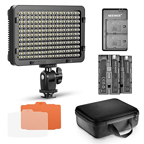 NEEWER Dimmable 176 LED Video Light Lighting Kit