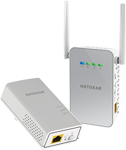 NETGEAR Powerline Adapter + Wireless Access Point Kit, 1000 Mbps Wall-Plug, 1 Gigabit Ethernet Ports (PLW1000-100NAS), 1 Gbps Kit - Wireless
