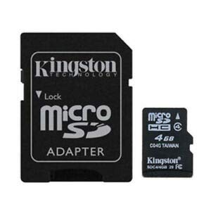 New Kingston Micro SD 4GB Memory Card with SD Adapter