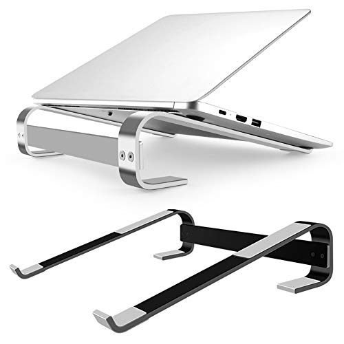 newshijieCOb Laptop Stand Riser, Laptop Holder Stand, 11-18 Inch Gaming Notebook Aluminum Alloy Base Laptop Bracket Silver