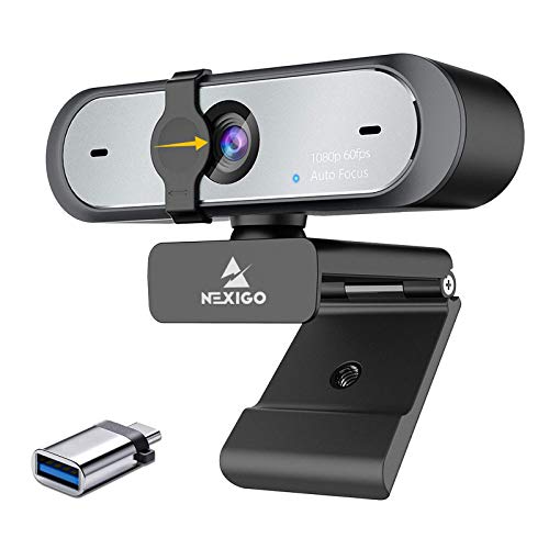 NexiGo USB Webcam with USB C Adapter