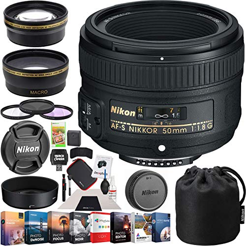 Nikon 50mm f/1.8G AF-S FX NIKKOR Lens Bundle