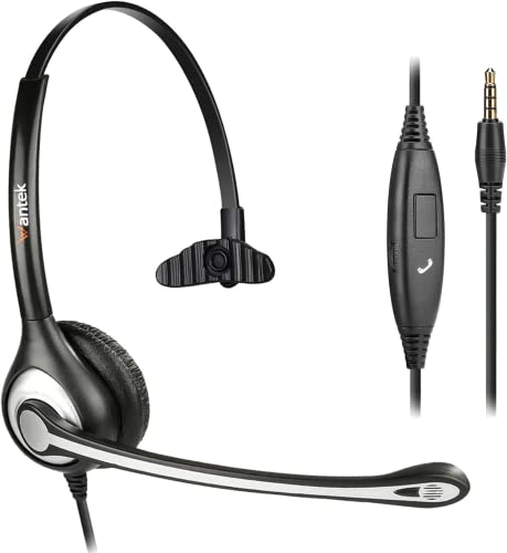 Noise Cancelling Cell Phone Headset with Mic & Call Controls