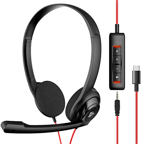 NUBWO Wired Office Headset with Noise Cancelling and Microphone