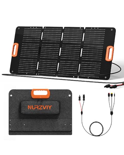 NURZVIY 100W Foldable Portable Solar Panel - Portable Power on the Go