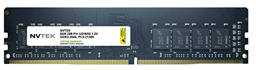 NVTEK 8GB DDR4-2666 PC4-21300 Non-ECC UDIMM Desktop PC RAM Memory Upgrade