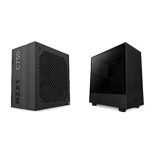 NZXT C750 PSU & H5 Flow Compact ATX Mid-Tower PC Gaming Case