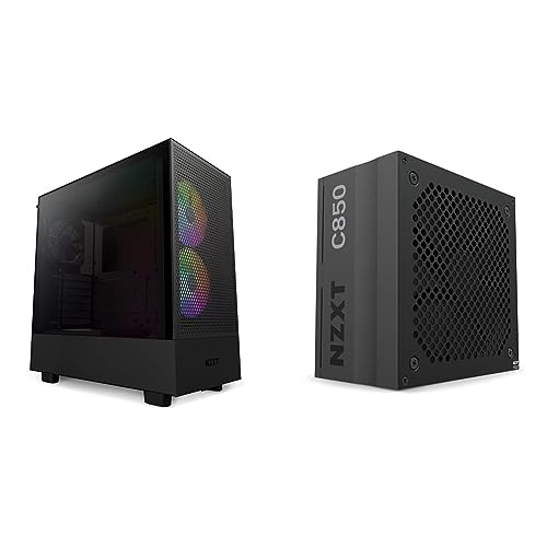 NZXT H5 Flow RGB ATX Mid-Tower Gaming Case with NZXT C850 850W PSU