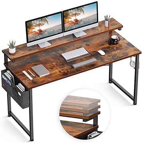 ODK Adjustable Monitor Shelves Computer Desk
