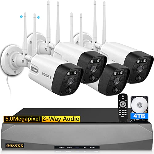 Outdoor Security Camera System Wireless WiFi Home Security System 3K 5.0MP