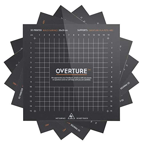 OVERTURE 3D Build Surface 200mm x 200mm (5-Pack)