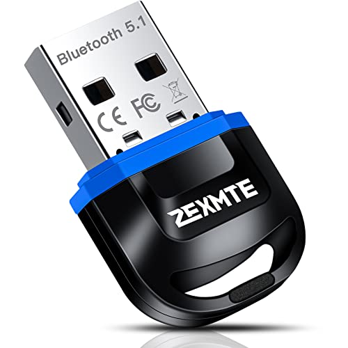 Zexmte Bluetooth USB Adapter for PC,Bluetooth 5.3 Dongle with Antena 100m  Long Range Signal Receiver Computer Adapter Supports Windows 11/10/8.1 