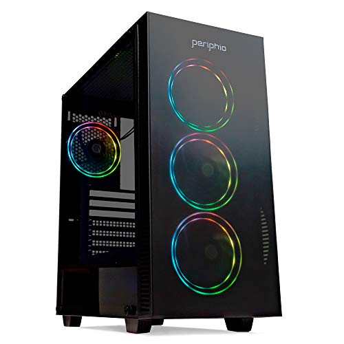 Periphio Mid-Tower ATX PC Gaming Case Power Supply Combo