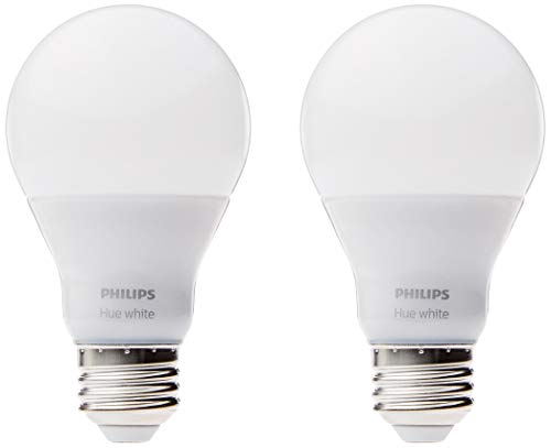 Philips 453100 Hue White A19 Smart Bulb 2-Pack