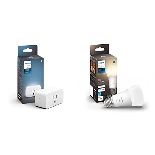 Philips Hue Smart Plug and White A19 Medium Lumen Smart Bulb