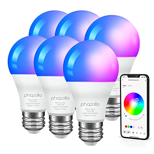 phopollo Bluetooth Light Bulbs - RGBW Multicolor Led Bulbs