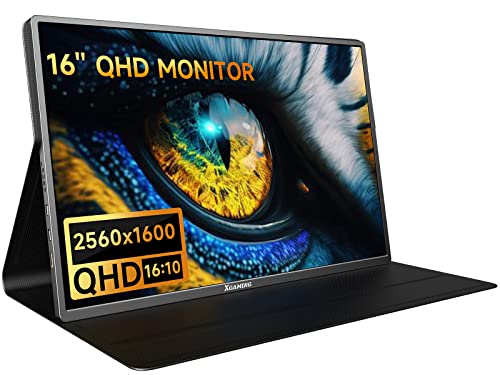 Portable 16 Inch QHD 2.5K Gaming Monitor with Ultra Wide HDR IPS Screen