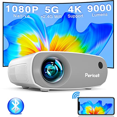Portable 5G WiFi Projector with 1080P Native Resolution