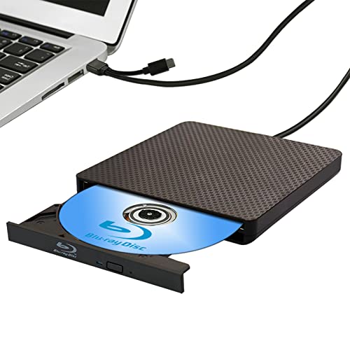 Portable External Blu-ray Drive with USB 3.0 and Type-C