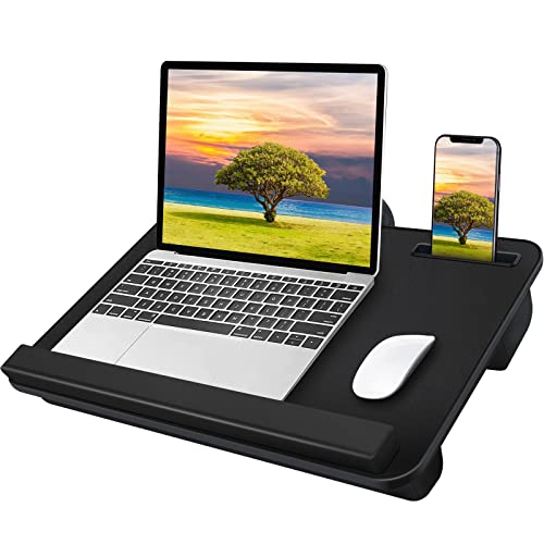 Portable Lap Desk with Cushion for Laptops, Tablets, and Phones
