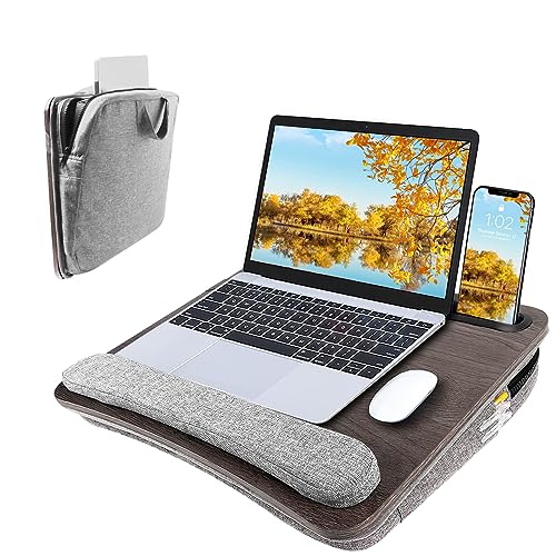 Portable Laptop Bed Table with Soft Pillow Cushion