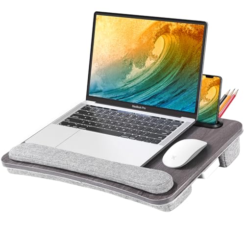 Portable Laptop Desk with Soft Pillow and Storage Bag