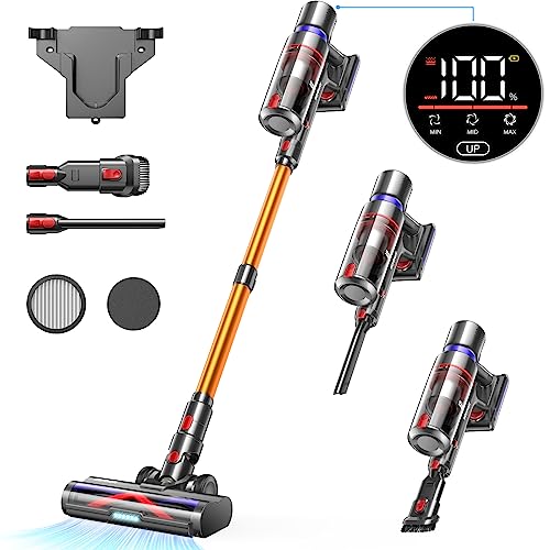 Powerful Cordless Vacuum Cleaner with Touch Screen and Long Runtime