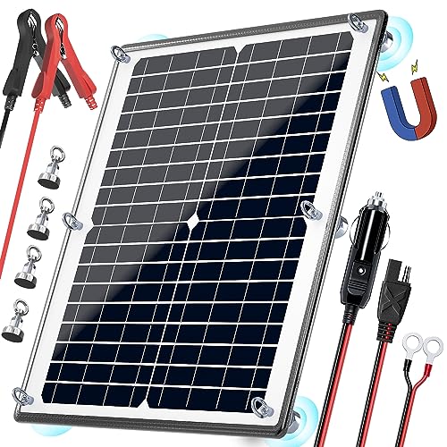 POWOXI Solar Panel Kit 12V 20W Magnetic + MPPT Charge Controller