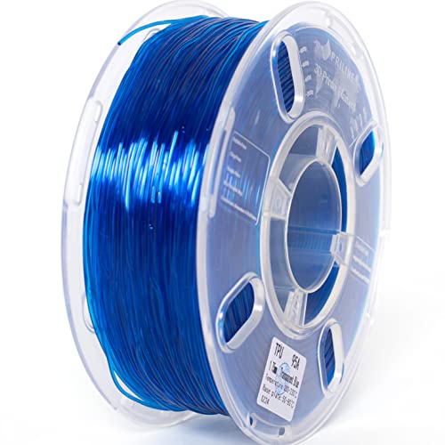 PRILINE TPU Flexible 3D Printer Filament, Translucent Blue