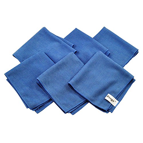 Progo Microfiber Cleaning Cloths for LCD/LED TV, Laptop Computer Screen, iPhone, iPad and More. (6 Pack)