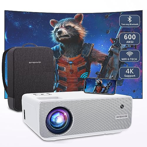 Projector, 4K Supported, WiFi Bluetooth, iOS/Android/PC/PS4/TV Stick/HDMI/USB