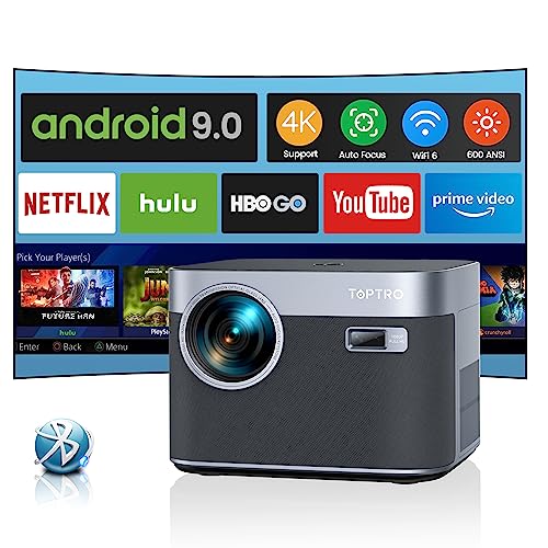 Projector 4K with Android OS, TOPTRO X7 Smart Projector