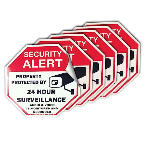Psyfer® 6 Pack Security Stickers - Fade-Free